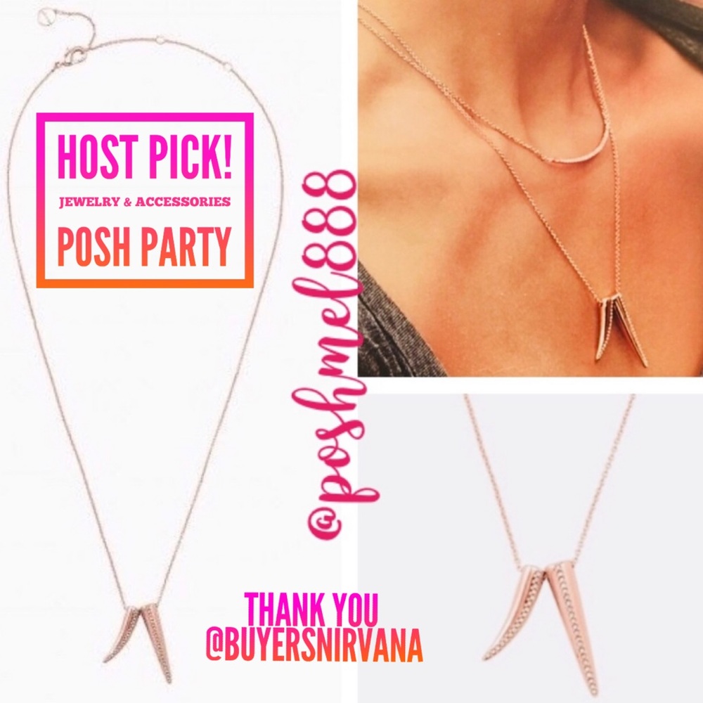 :: Stella & Dot Rose Gold Double Horn Necklace
